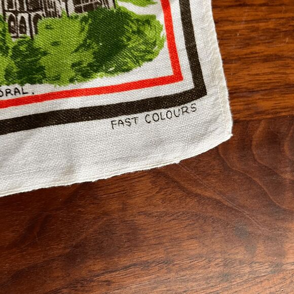 VTG Ulster Linen Tea Towel Severn Valley Map & Landmarks England 20x30 - Picture 4 of 10